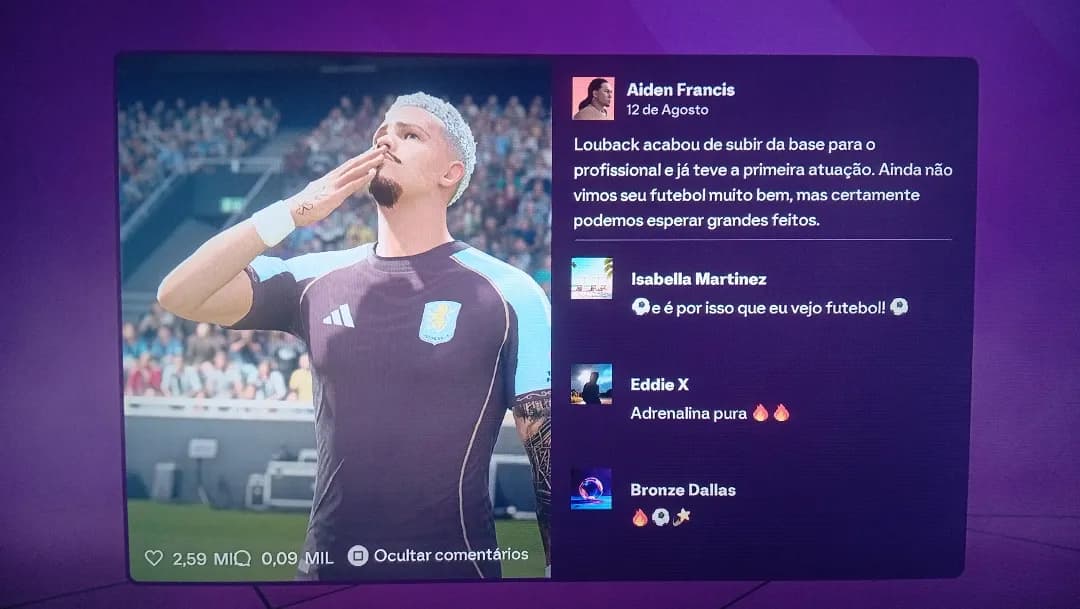 Me chamo Gabriel Louback, sou camisa 77 do Aston Villa. Sou de Brasil. Vocês verão muito da minha história daqui pra frente. Aguardem!