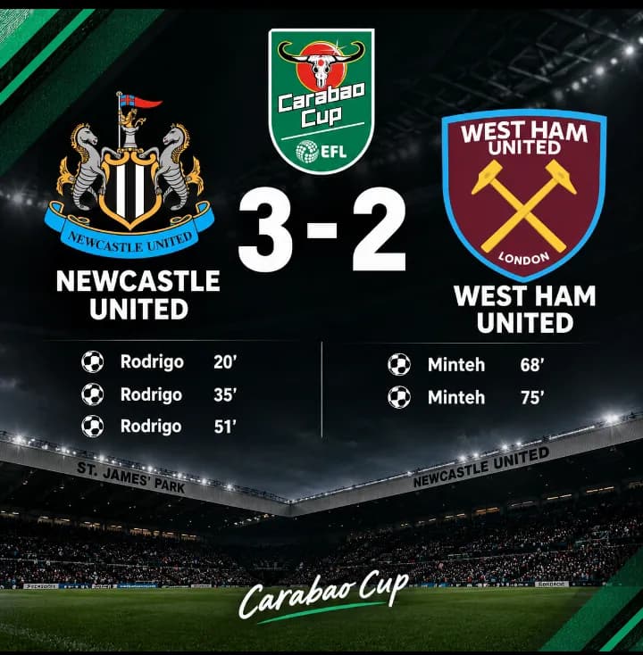 BORA! Agora nas quartas de final da Carabao CUP! 🆕🏰💪
