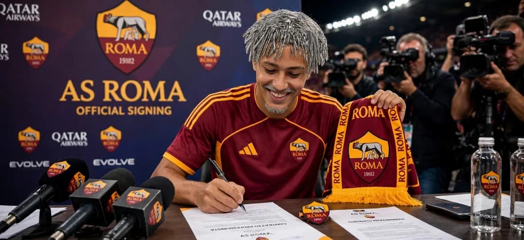 Acabei de ser contratado para jogar na roma da Itália depois de ter ganhado uma chapions duas liga inglesa pelo aston Vila