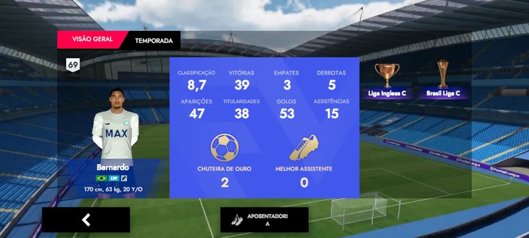 Olha esses números com apenas 20 anos(n é nenhuma das opções q esse aplicativo deixa mais é mto bom, o nome é Football league 2026, recom…
