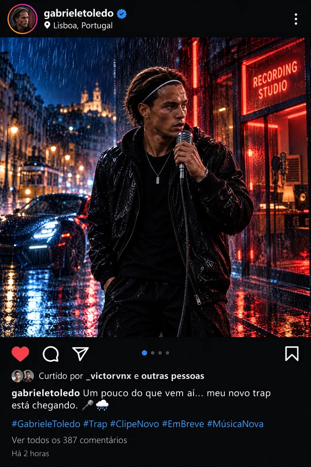 Jogador e agora cantor de trap ⚽🎤🎧🎙️