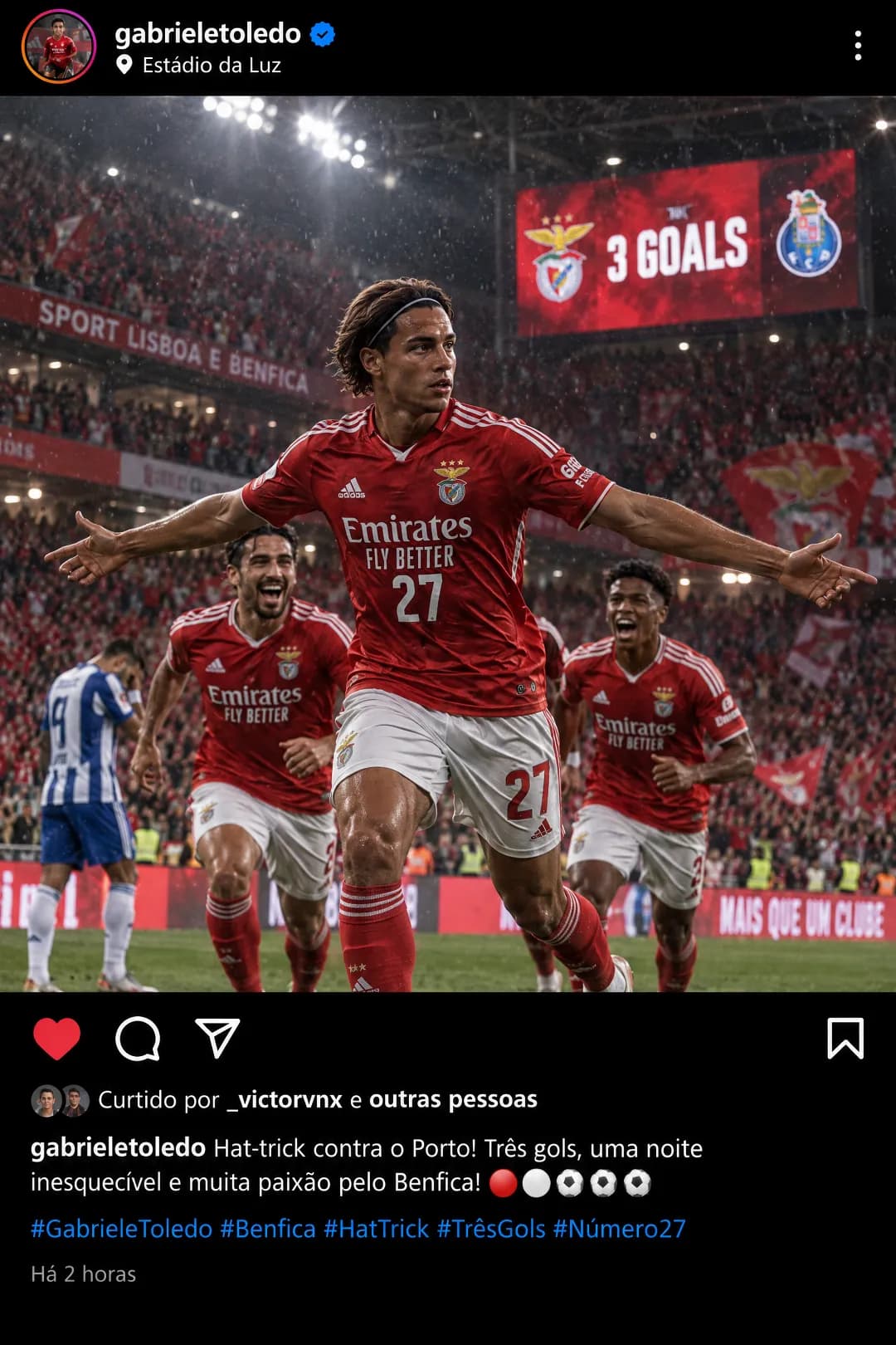 Não coloquei só os 3 pontos no bolso, coloquei o Porto no bolso, e 3 gols na rede⚽⚽⚽
