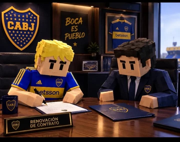 Renovando o contrato com o boca junior