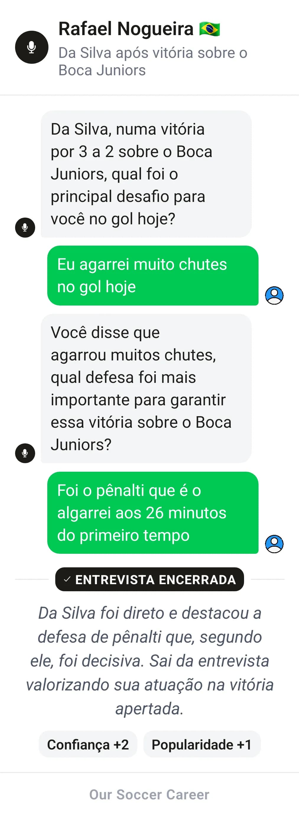 Fui bem sim ou não?
