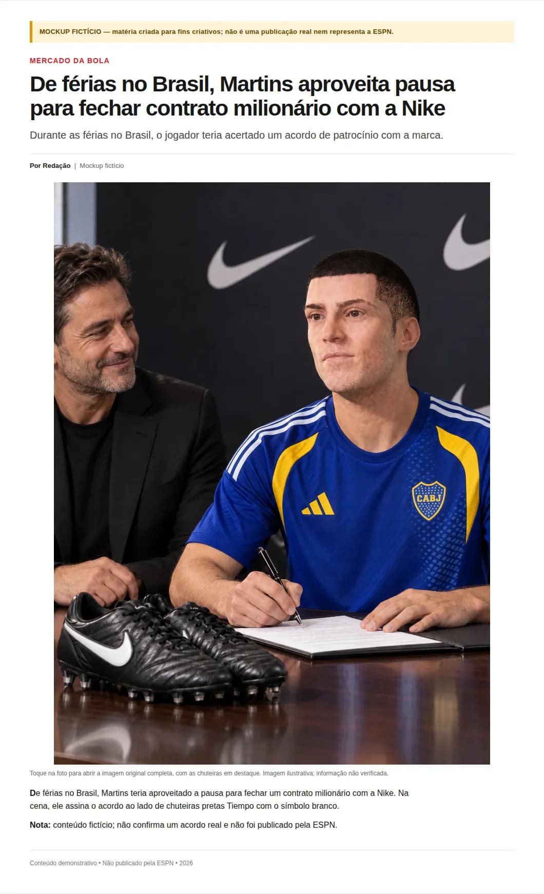 De férias no Brasil 🇧🇷, Martins assina acordo com a Nike. (realizando um sonho )