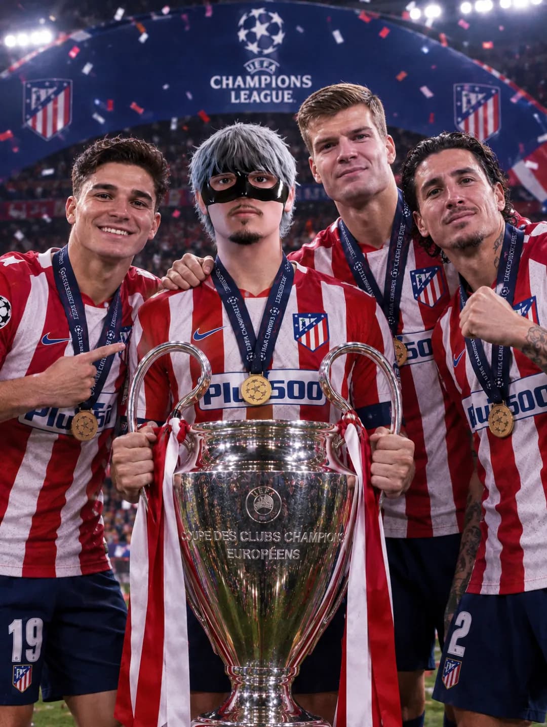 Muito bom conquistar a Champions ao lado deles ♥️