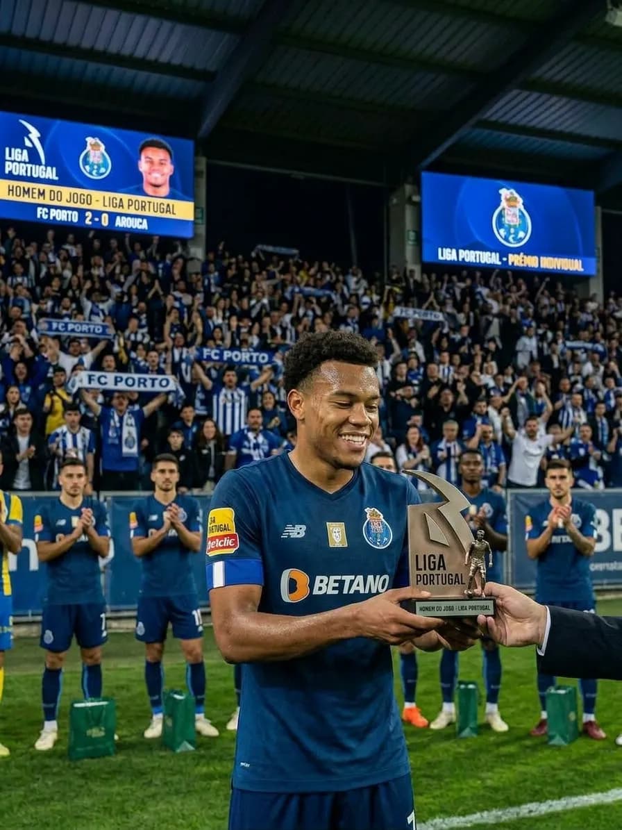 Primeiro jogo como titular marcando dois golos e sendo homem do jogo.