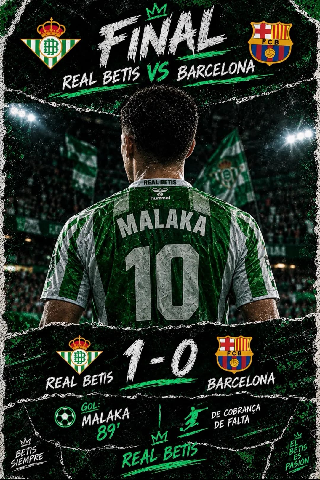 Foi uma honra, fazer um gol em uma final espetacular e campeão #betis {@}[Nike.com.brasil](6acac0792c514c12ae96720b)￼￼