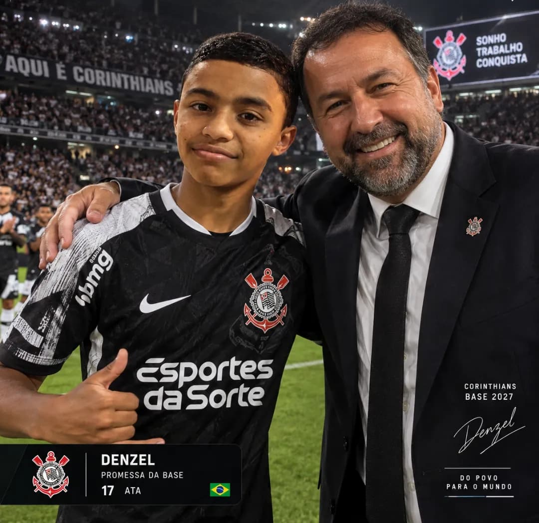 Me chamo Denzel, sou camisa 9 do Corinthians. Sou de Brasil. Vocês verão muito da minha história daqui pra frente. Aguardem!