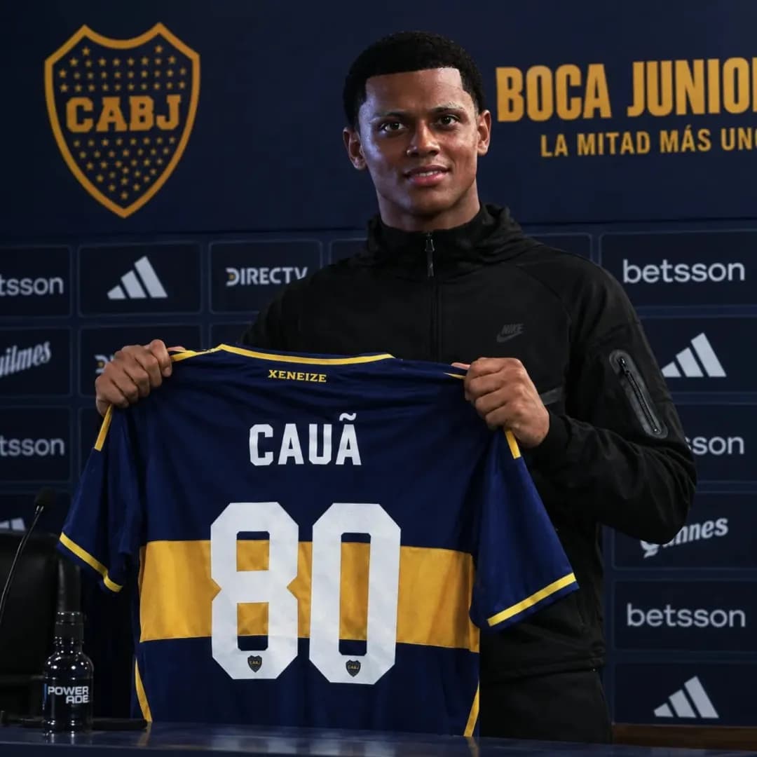Prazer, sou Cauã! 🇧🇷 Jovem, brasileiro e cheio de sonhos. Hoje começa minha história com a camisa do Boca Juniors. Que seja apenas o co…