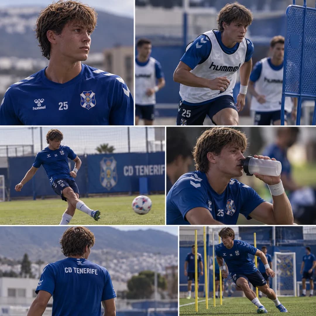 Treinando duro para jogar contra o CD Castellón. Vamos CD Tenerife🩵🤍