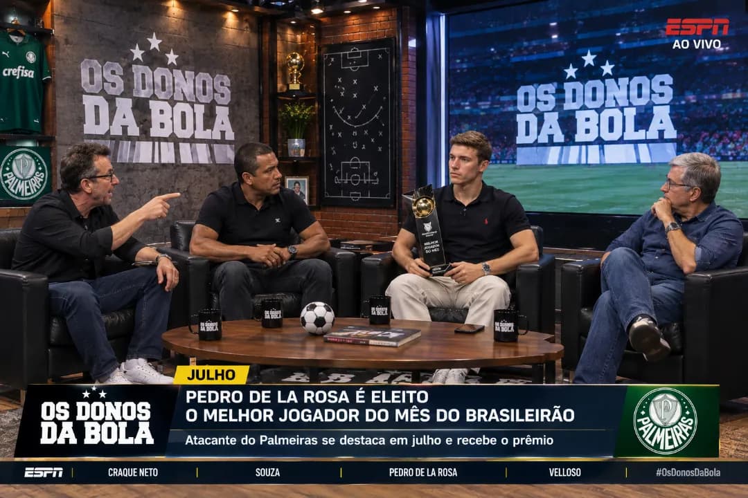Apareci no Os donos da bola, muito obrigado pelo convite Neto, Deus abençoe sempre você, o Souza, o Velloso e toda a equipe maravilhosa d…