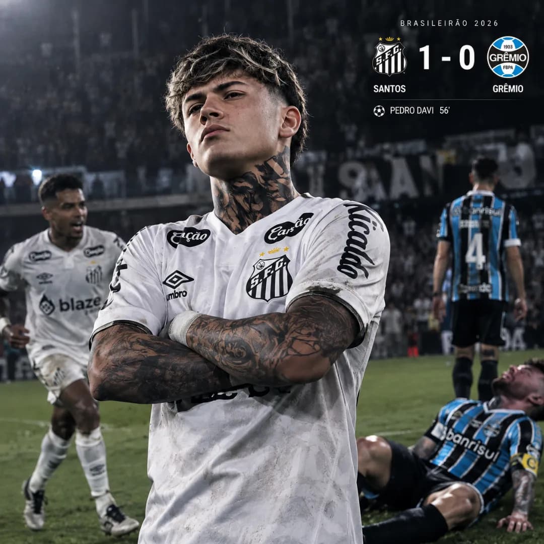 Bateu, bateu, bateu… mas no final, quem perdeu foi vocês! 🤫🤐⚽ 1x0 pra nós, e o gol tem dono. 🥶👑 #SantosFC #PedroDavi #RespeitaOCamisa…