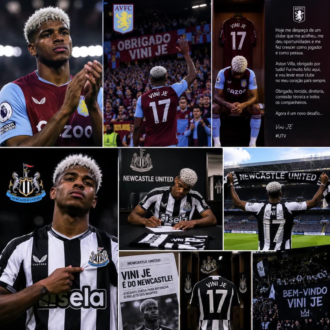hoje eu encerro minha jornada pelo aston villa e começo no Newcastle 🙏🏽