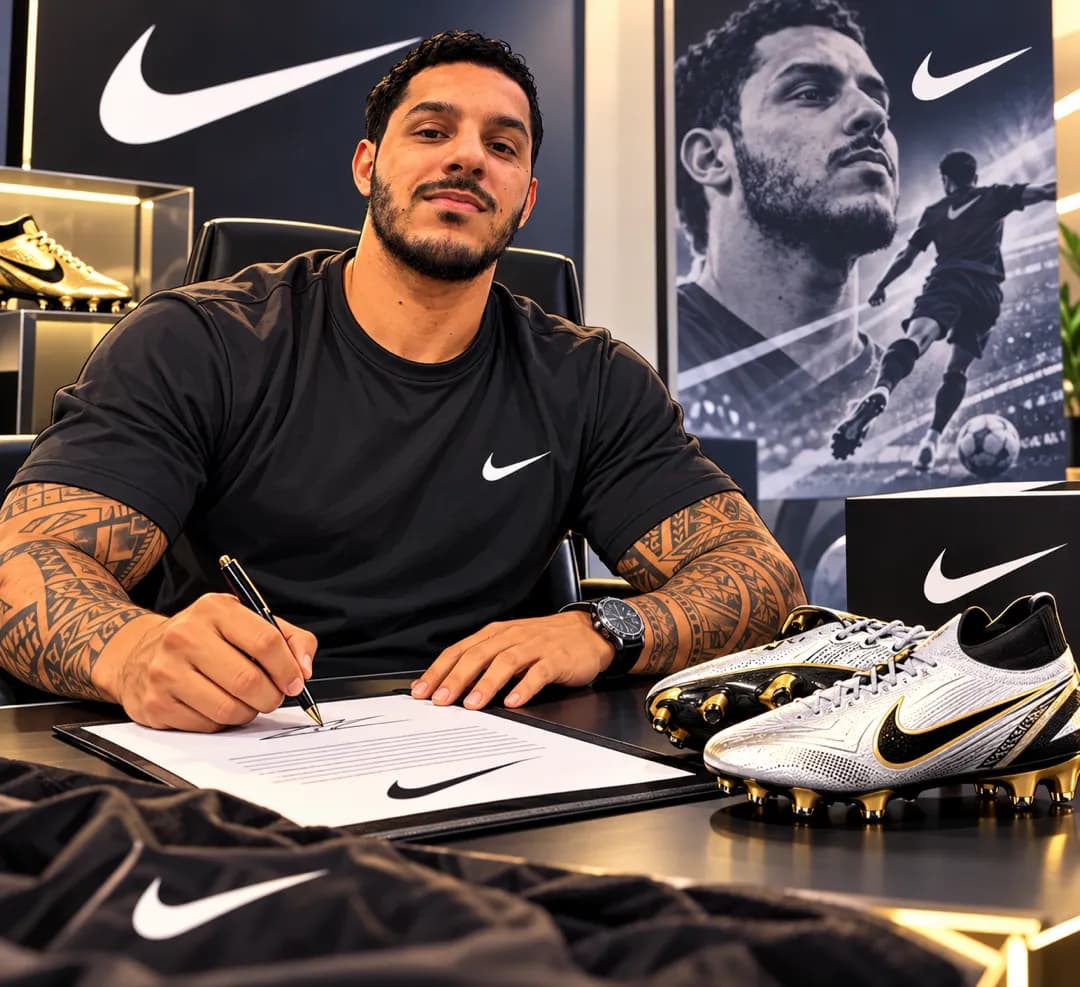 A todos que me ajudaram a escolher,meu muito obrigado! Hoje estou assinando meu contrato com a Nike ⚫️⚪️ Espero que seja uma parceria dur…
