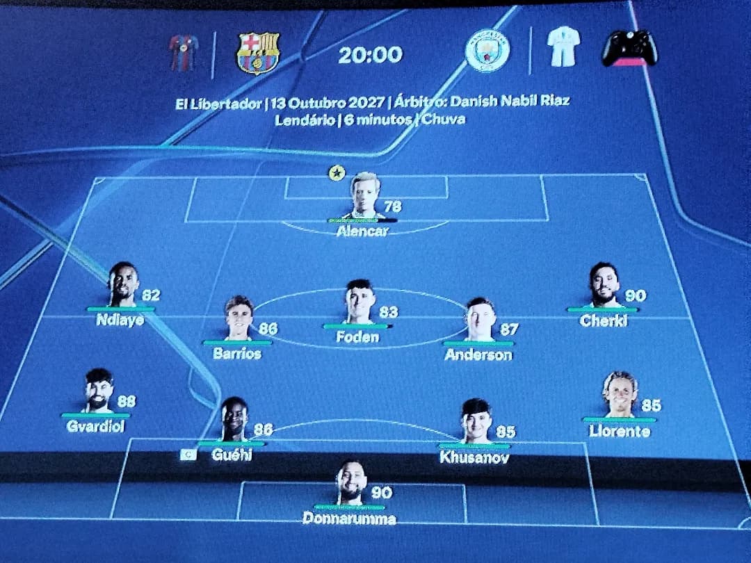 confronto contra o Barcelona pela Champions , será que o Patrick vai passar por cima do Lamine Yamal