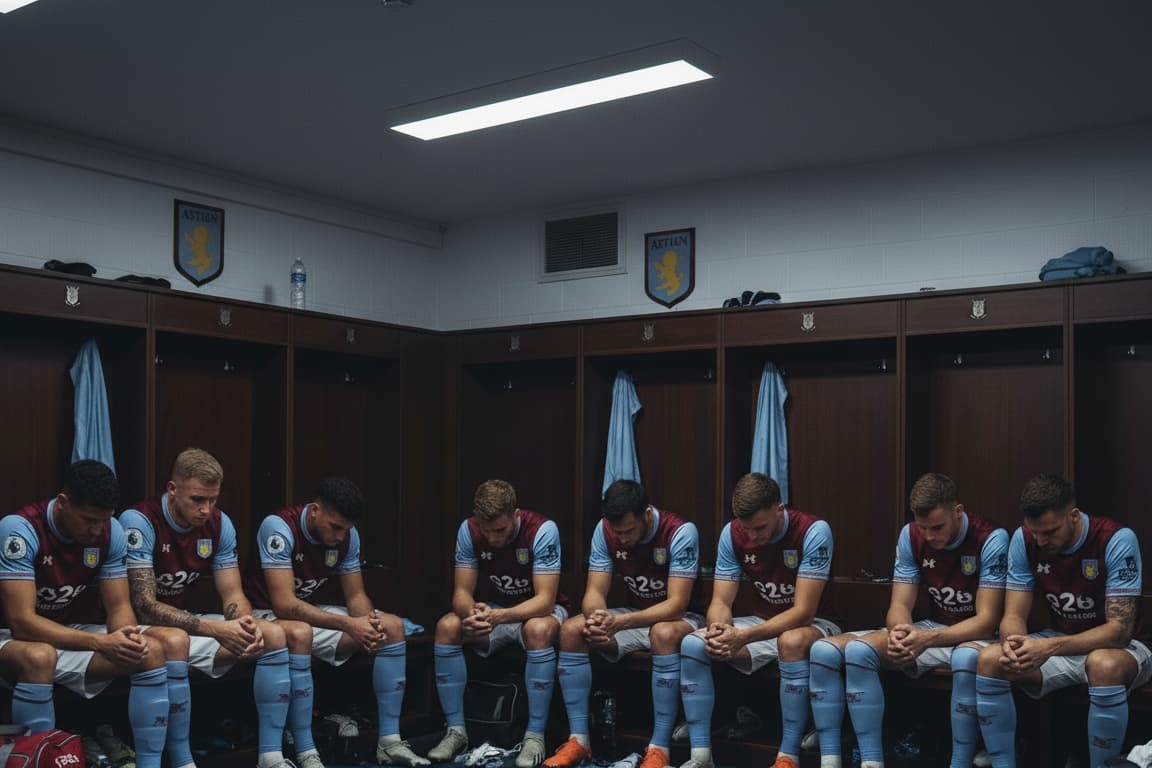Esse foi o clima no vestiário após o empate contra o leicester 18⁰ colocado. O Villa perdeu a chance de assumir a liderança. Quem mais pe…