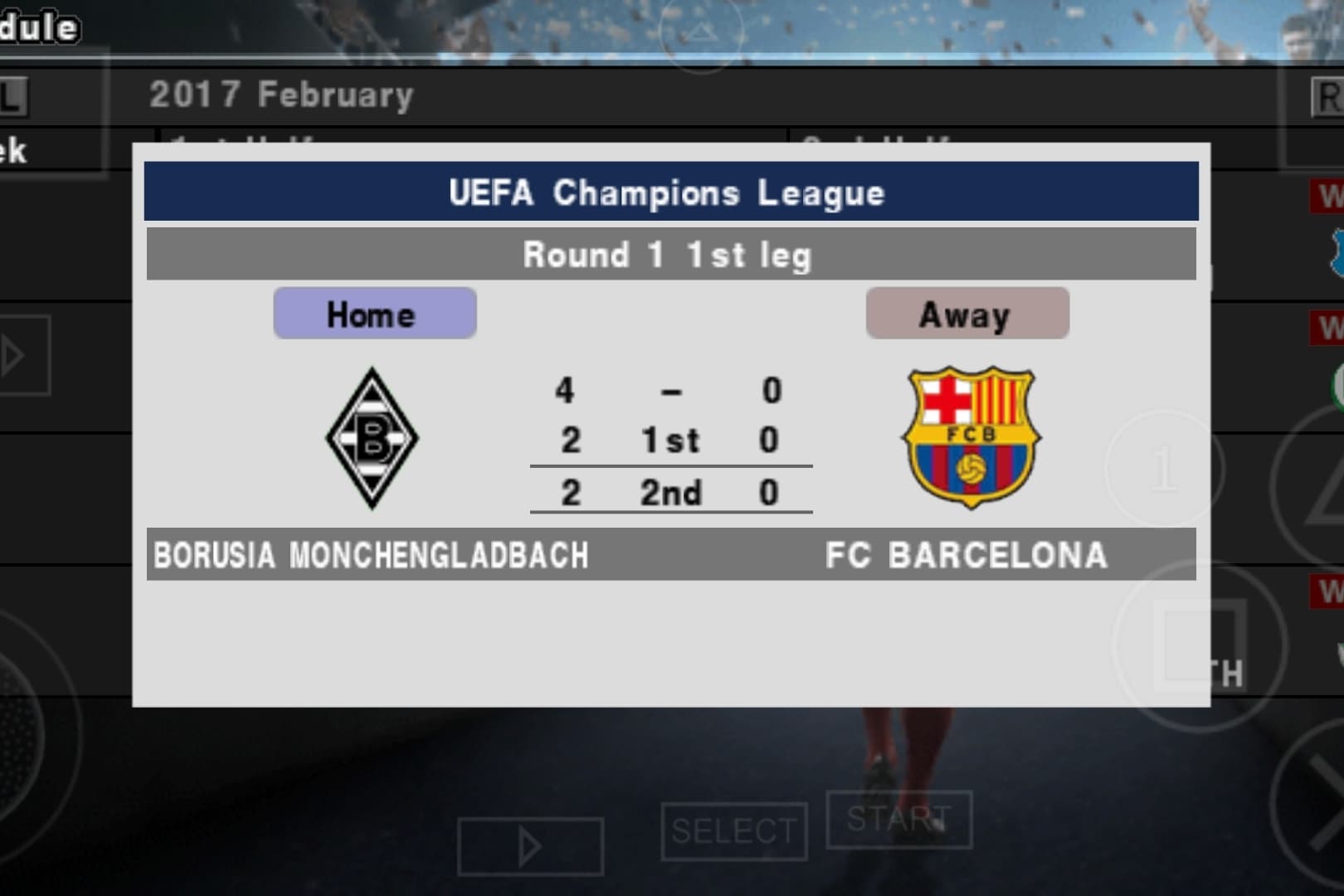Jogo de ida da champions ganhamos