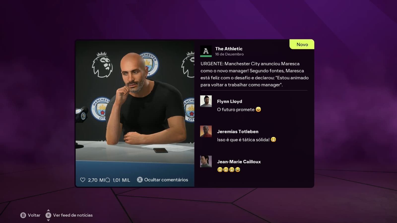 MUDANÇA NO CITY! 👔 Enzo Maresca é o novo manager do Manchester City. O anúncio oficial destaca a chegada do técnico para comandar o proj…