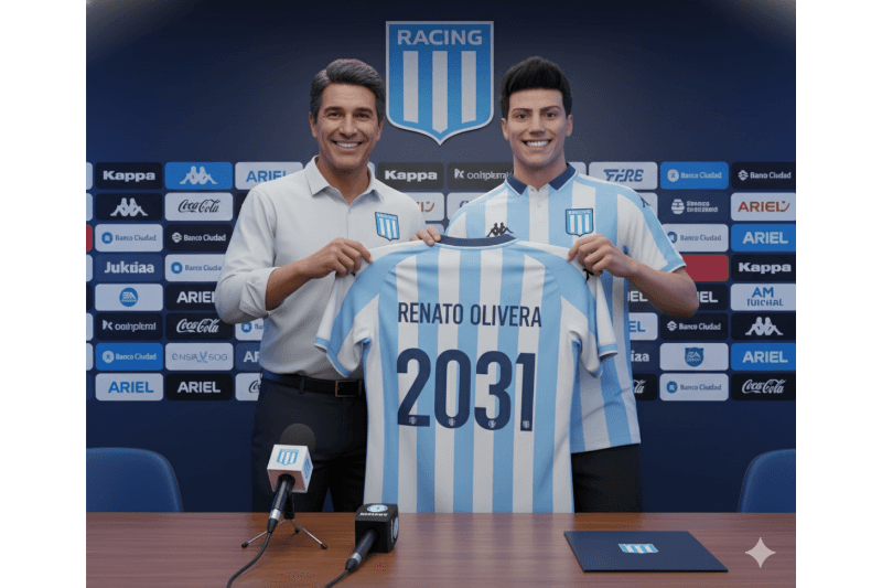 🩵🤍 Renovación confirmada. Renato Oliveira firmó la extensión de su contrato con Racing Club hasta diciembre de 2031. Seguimos juntos po…