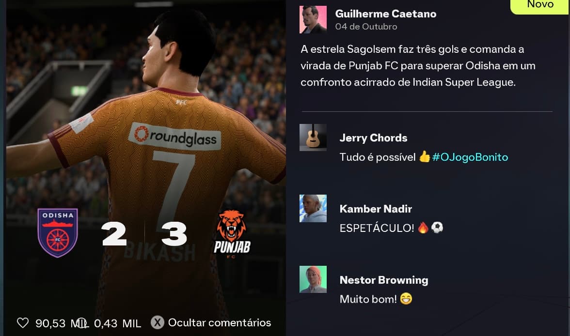Ótimo começo de temporada, apesar de não terem levado o tornei de pré temporada, o time vem com boas atuações no campeonato, destaque par…