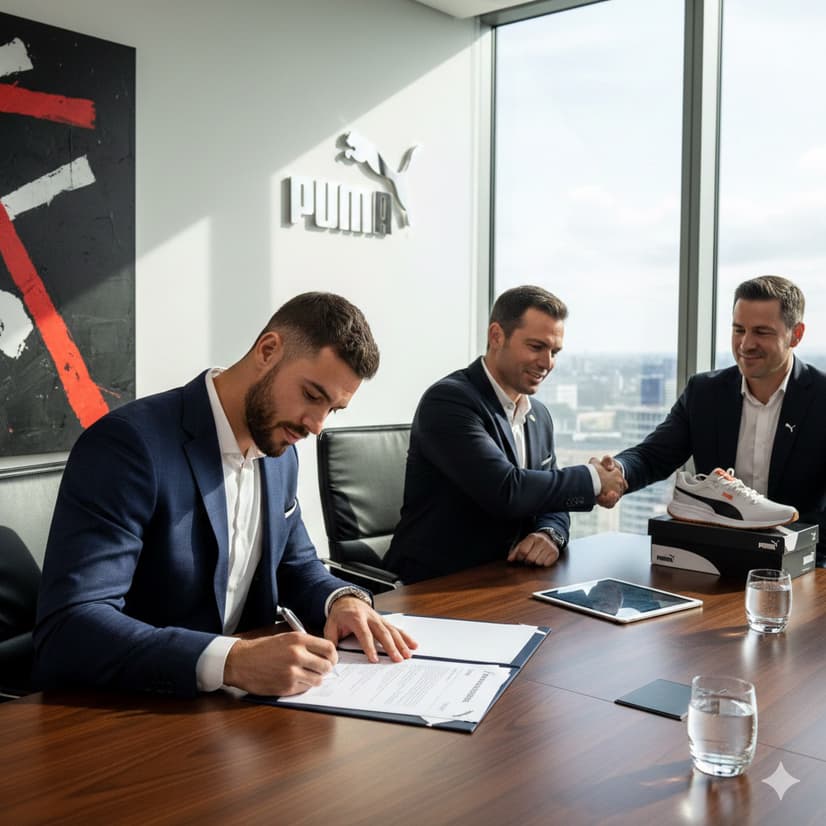 DAVI ASSINA CONTRATO COM A PUMA