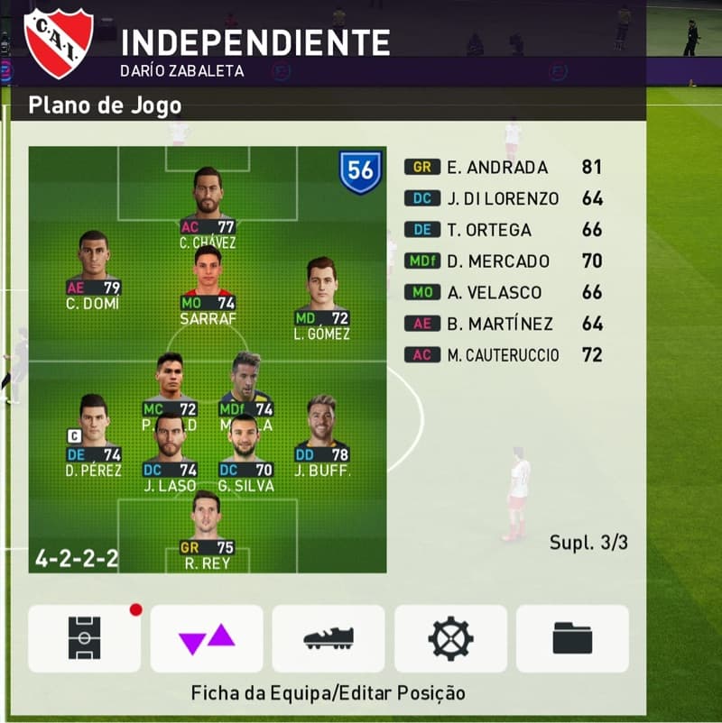 XI para o jogo contra o Colón para a Copa TOTAL Argentina. INDEPENDIENTE, VAMOS A GANAR!🔥🔴