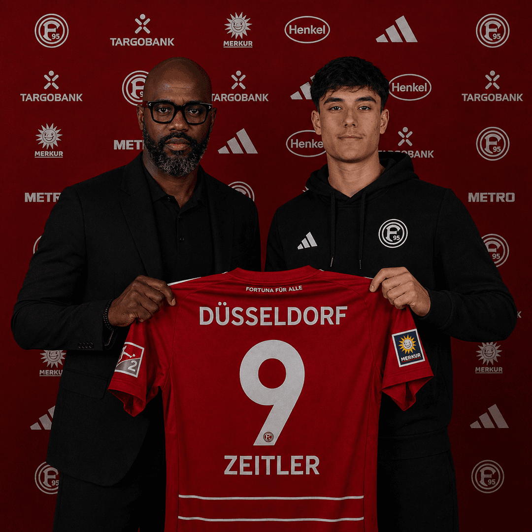Novo reforço no ataque! 🔴⚪ O Fortuna Düsseldorf anuncia a chegada de um atacante de 19 anos, vindo do Hoffenheim, por €2,4 milhões + 4% …