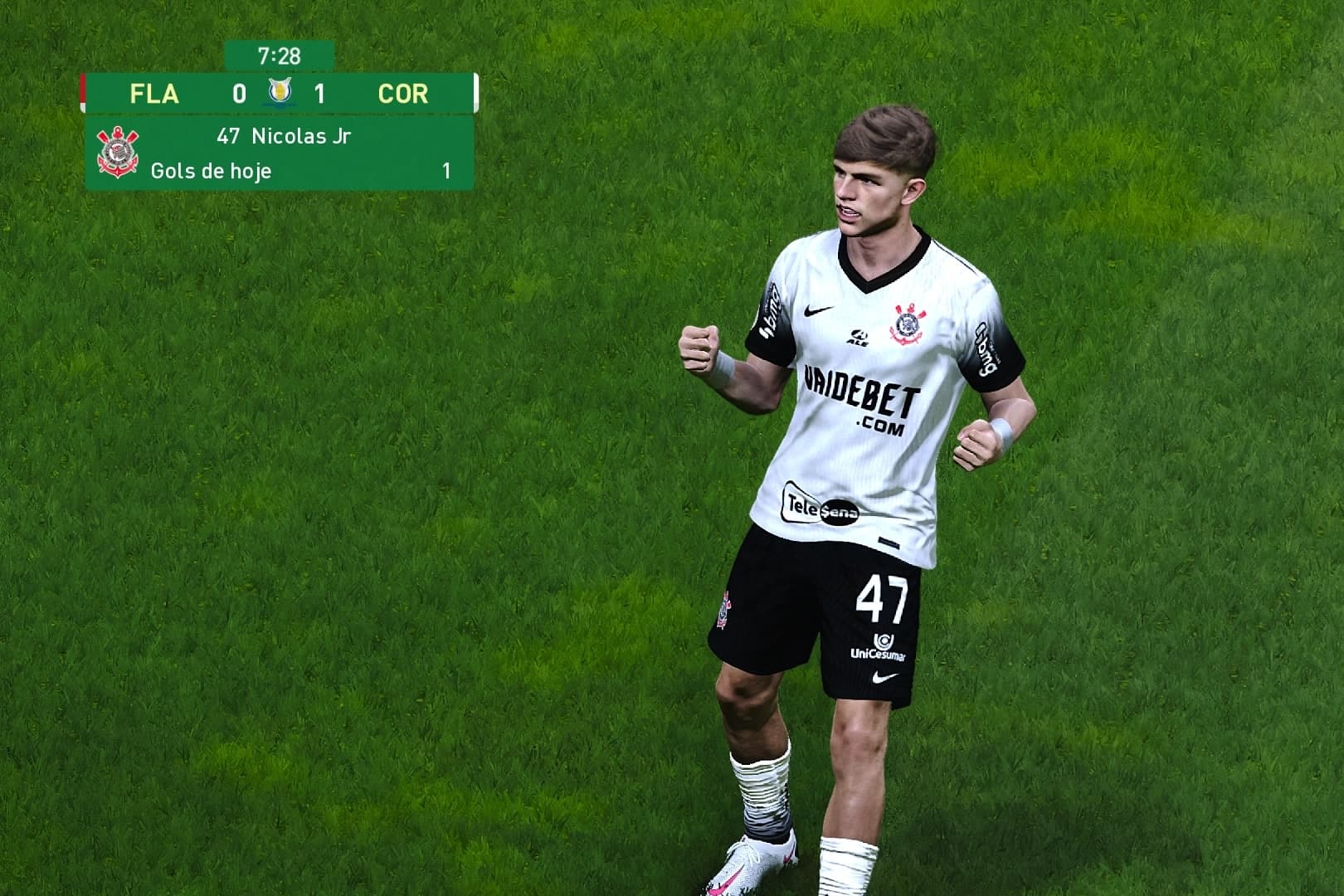 Ganhamos a partida por 1 x 0 com um GOL meu! Estou muito feliz por ter feito o gol da vitória! 🙏🏻 +3 pontos fora de casa. #VaiCorinthians