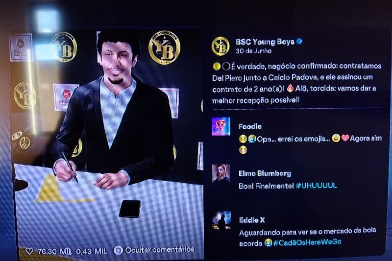 É um prazer fazer parte da família Young Boys. Vamos juntos!