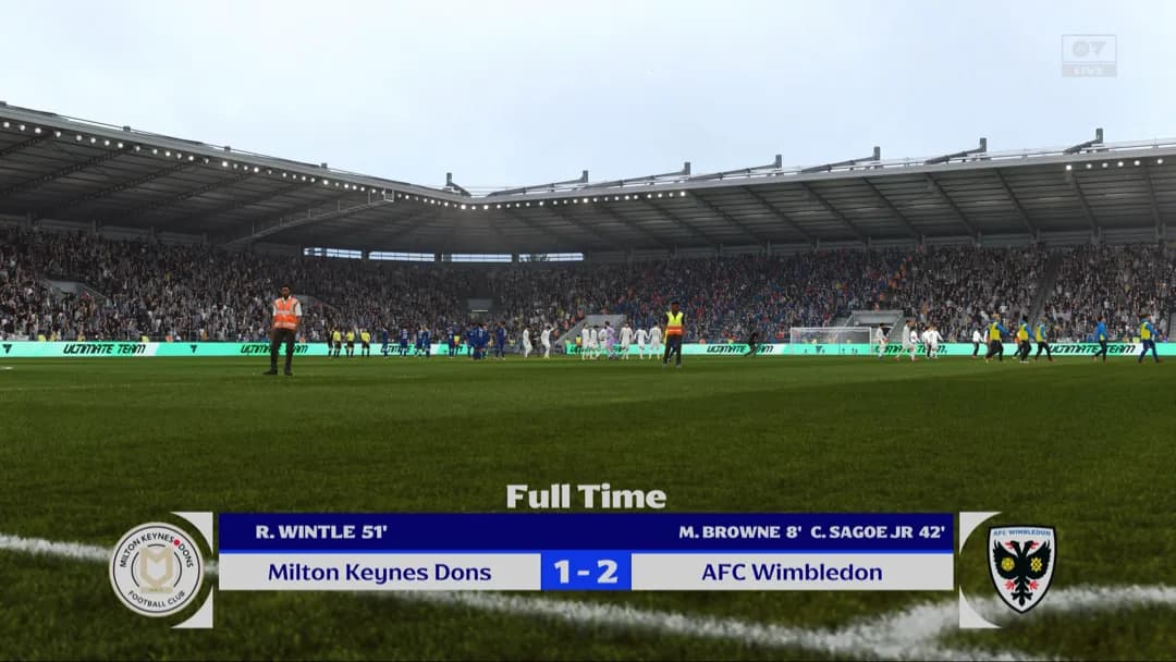 Os clássicos entre o AFC Wimbledon e o MK Dons sempre são muito disputados. Fizemos um jogo espetacular e vencemos na casa deles!💙💛