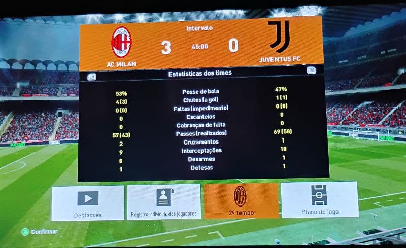 FINAL DE PRIMEIRO TEMPO, IREMOS MATER A INVENCIBILIDADE, A VELHA SENHORA TA PERDIDA 😂😱😵💫🥶, FORZA MILAN !