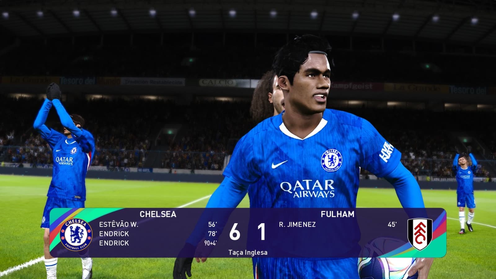 Que noite de Taça em Stamford Bridge! 🏆💙🔥 O Chelsea FC atropelou o Fulham FC por 6-1 ⚽ Show total de Endrick com um hat-trick incrível…