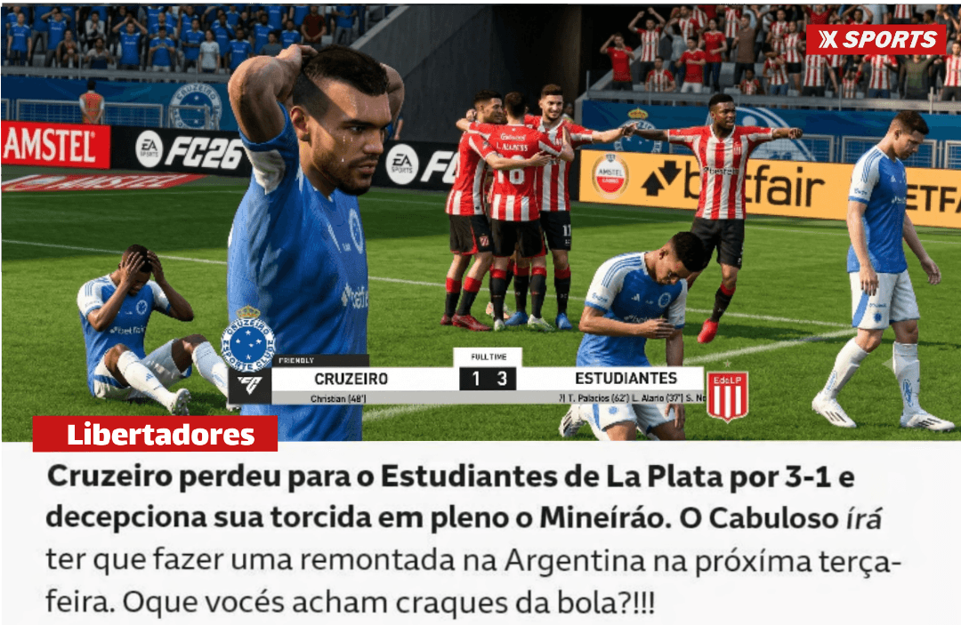 Cruzeiro decepciona 😞💔 Torcida decepcionada,o elenco pressionado e futuro incerto na competição— o Cruzeiro vive mais um capítulo compl…