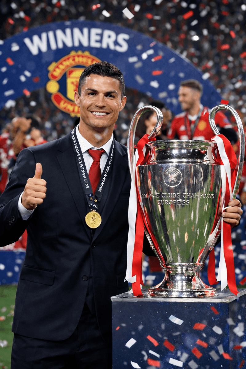 Orgulho imenso de liderar este grupo incrível e conquistar a minha primeira Champions League como treinador pelo Manchester United. Obrig…