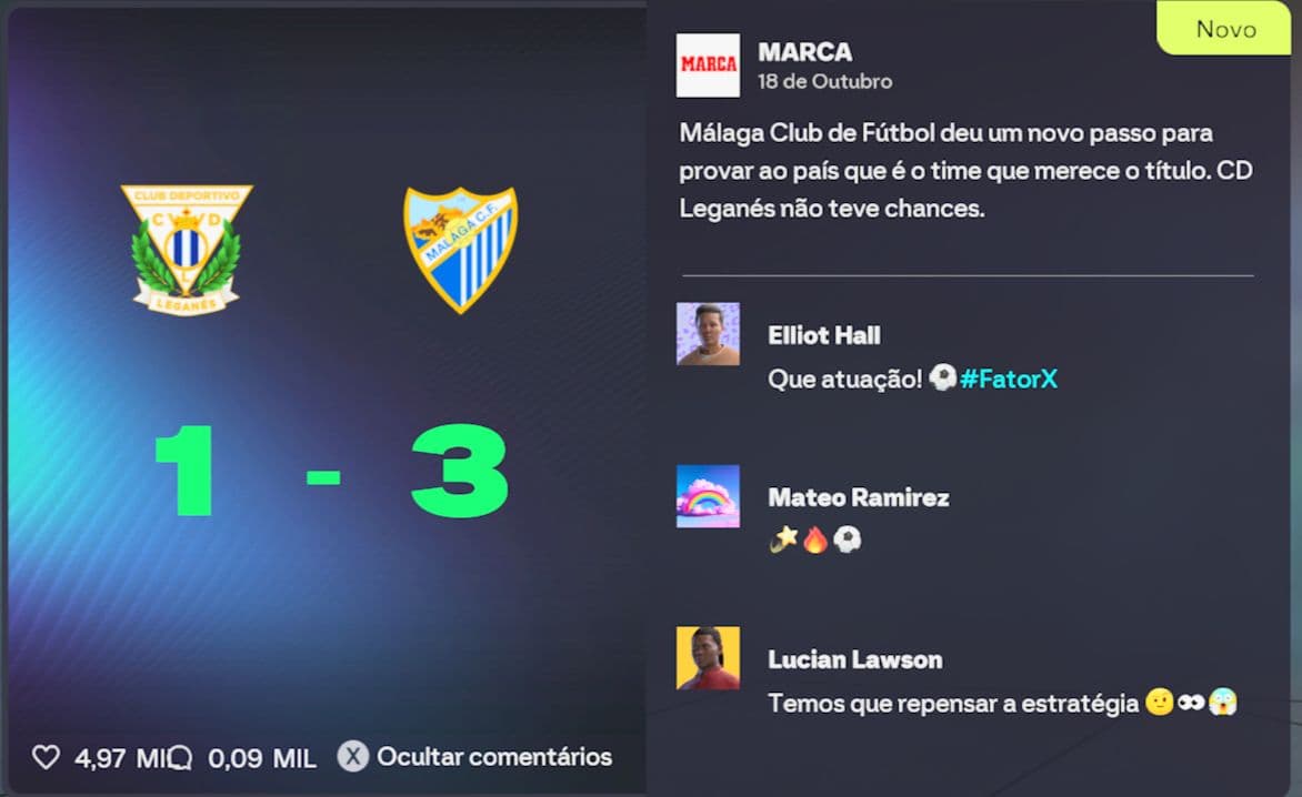 Mais uma vitória do Málaga pra conta, e aí será que vamos conseguir levar o time de volta para a elite