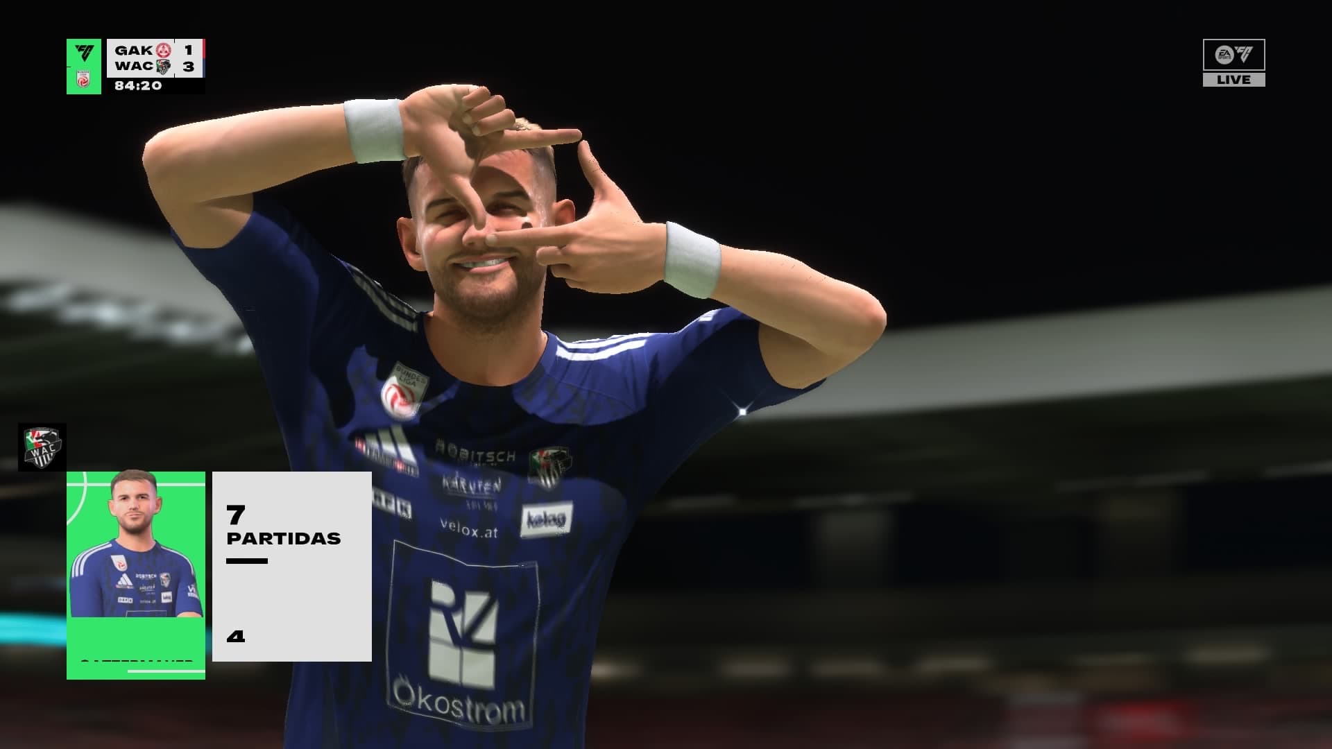 ⏰ 2°T 84min ⚽️ Gattermayer ⚔️ Graver 1x3 Wolfsberger