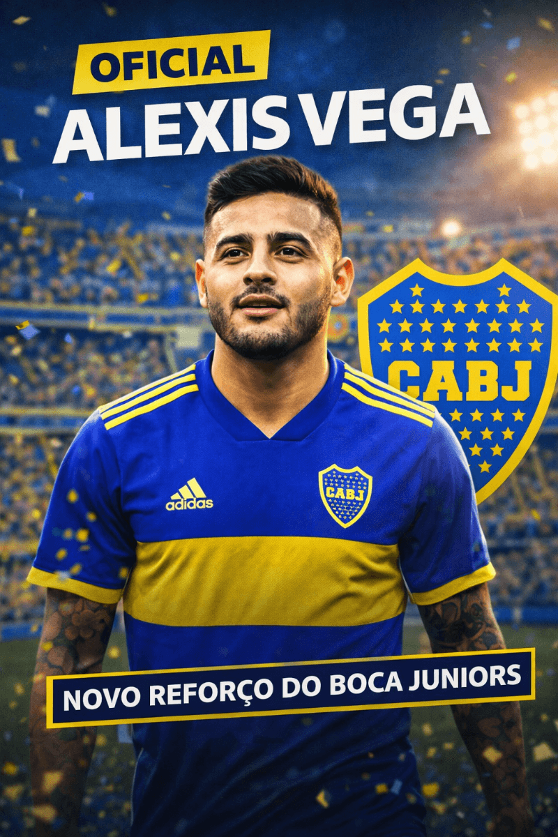 Alexis Vega é o novo reforço do Boca Juniors! O atacante mexicano chega para incendiar La Bombonera, trazendo velocidade, raça e talento …