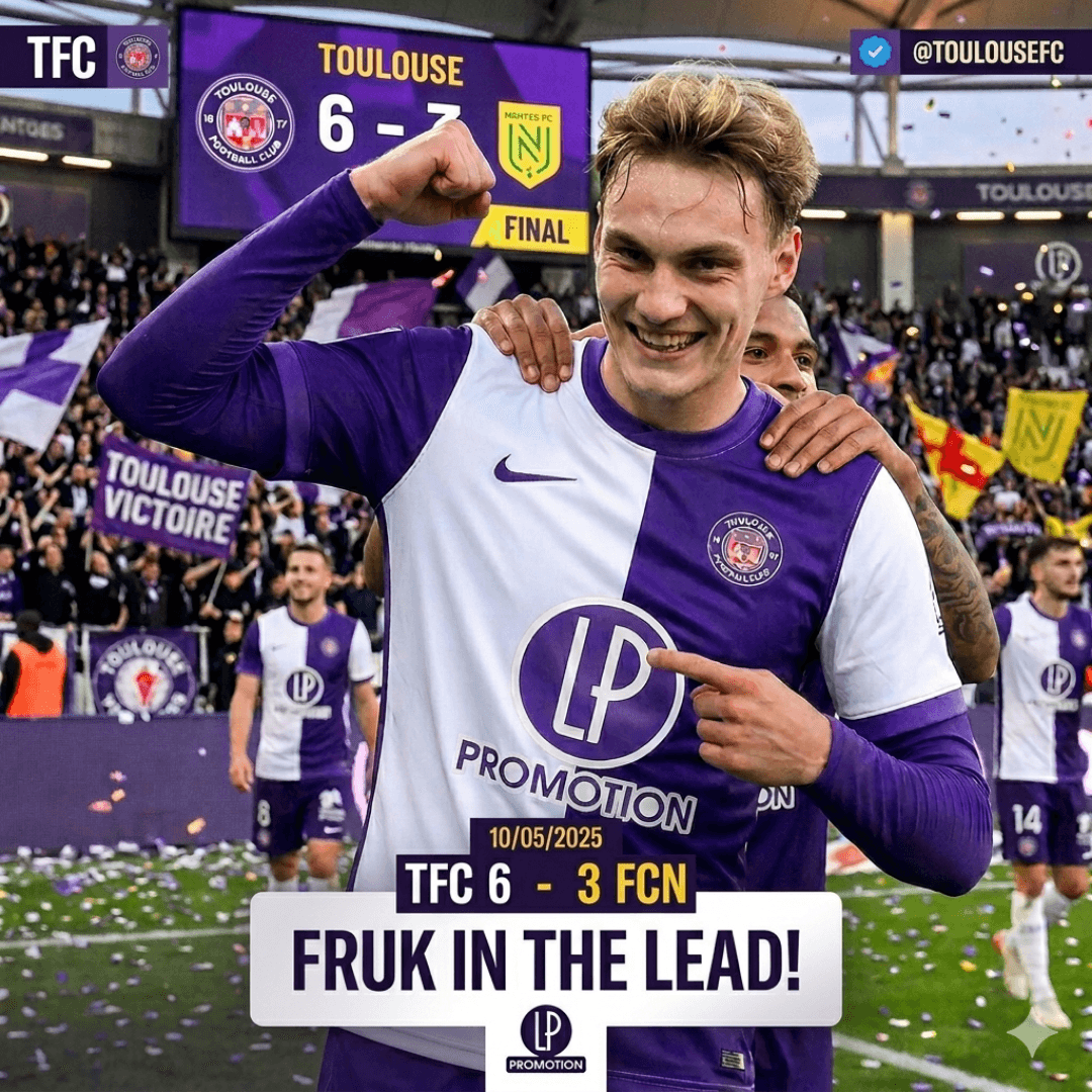 QUE JOGO FOI ESSE? Toulouse ganha de 6x3 do FC Nantes com 3 GOLS DO FRUK, incrível, não? Não é todo dia que vemos um jogão desses. Parabé…