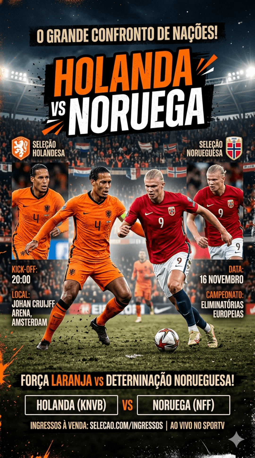 HOLANDA X NORUEGA PREPARATORIO PRA COPA,A HOLANDA VEM DE VITÓRIA,COM ESPERANÇA DE OLKIE GODFREY FAZER UM BOM JOGO!