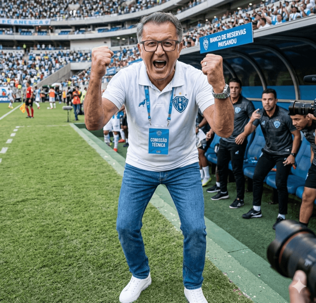 -"Esse time está jogando um futebol espetacular, espero que continue assim, a torcida foi incrível, apoiou como pôde, não vim aqui para s…