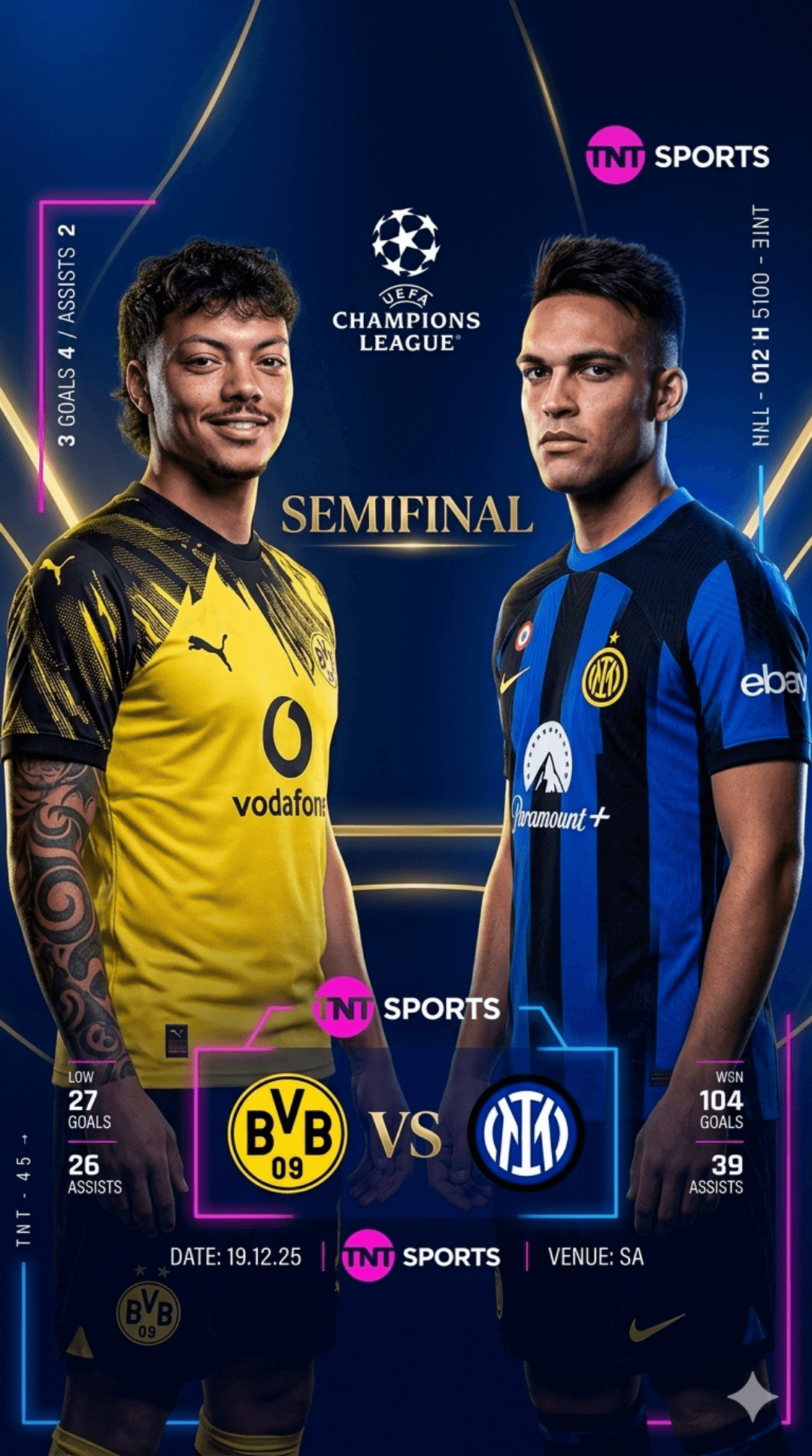 VALE FINAL! 🏆🔥 Dortmund e Inter se enfrentam pelo sonho da Glória Eterna! O caldeirão amarelo contra a força nerazzurra: quem sai na f…