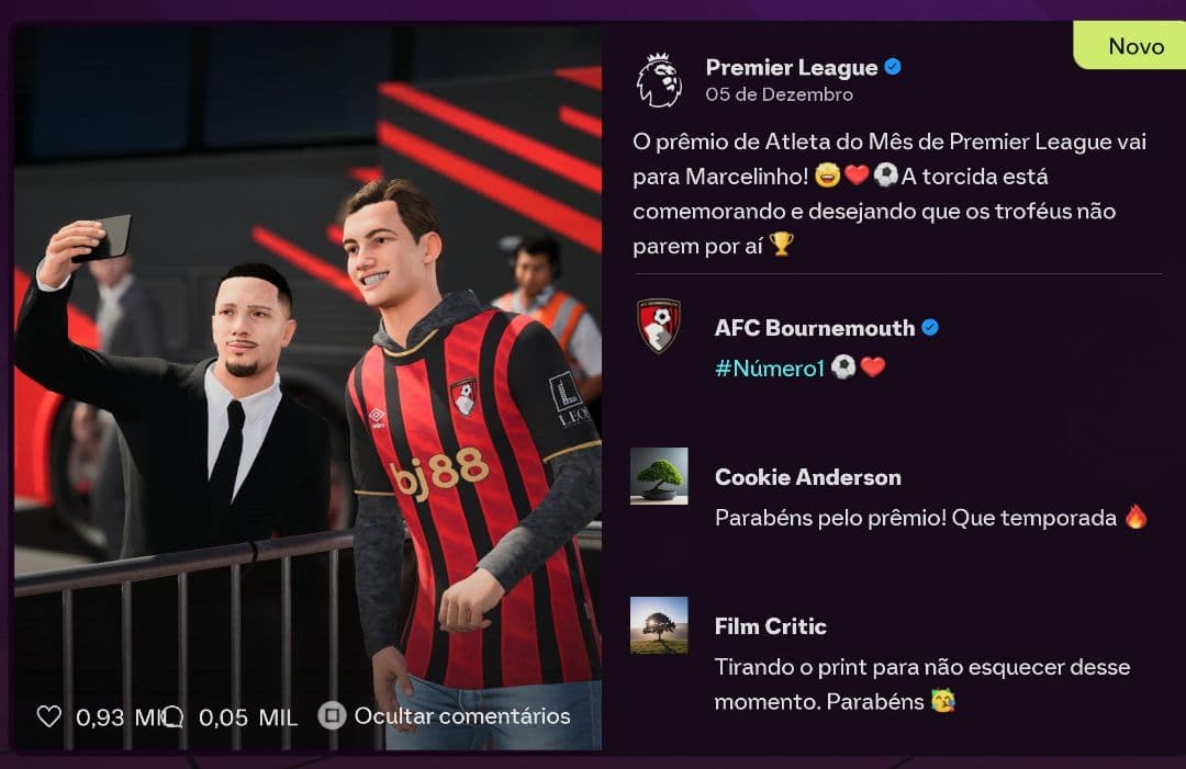 Feliz pelo prêmio, e pelos resultados que a equipe vem tendo, vamos seguir trabalhando para melhorar mais ainda. 🖤❤️