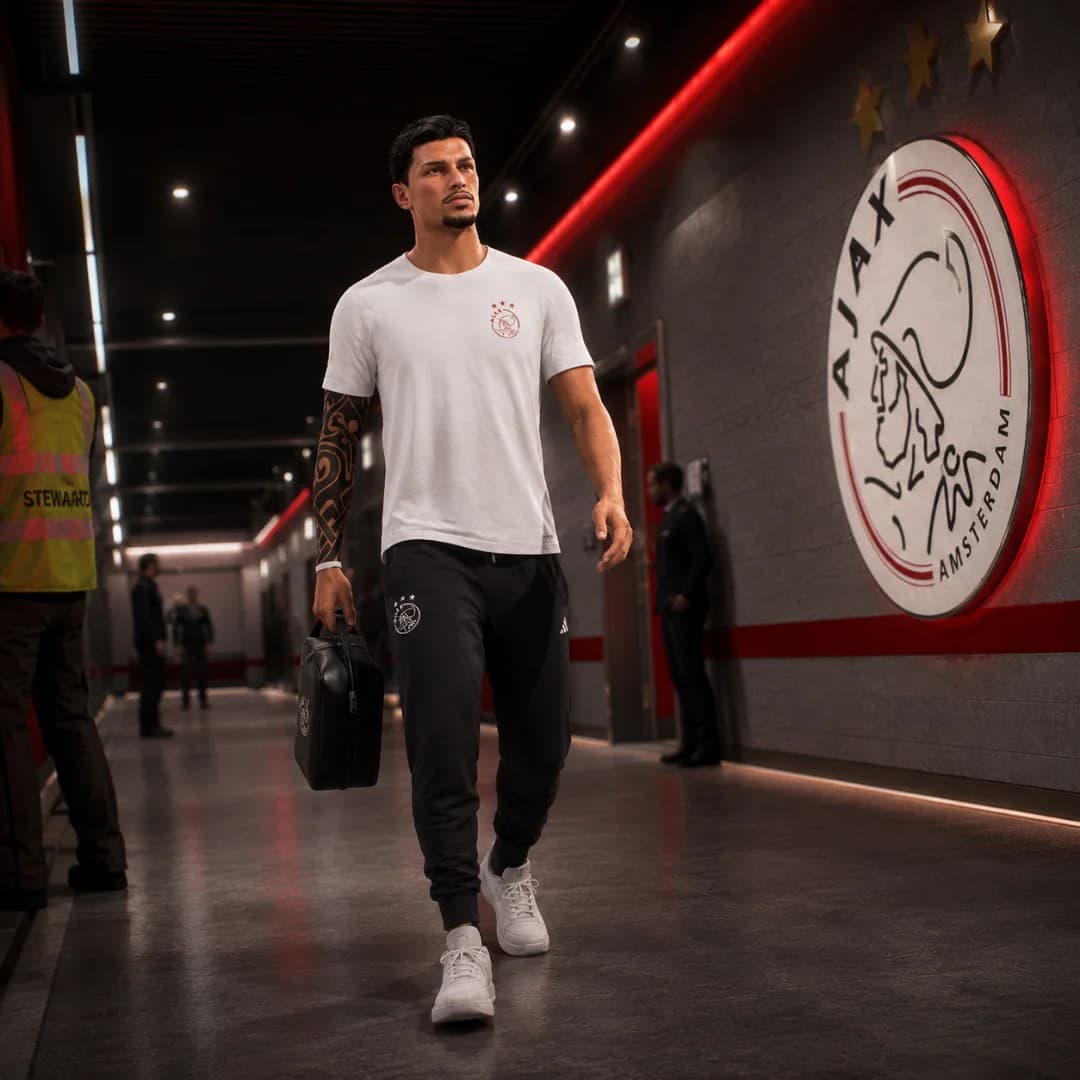 Mais uma noite europeia. Pronto para ajudar a equipe. ❤️🤍