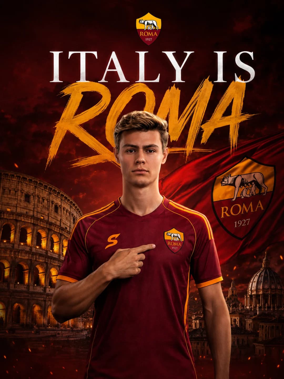 Uma nova etapa na minha carreira. Forza Roma🔱