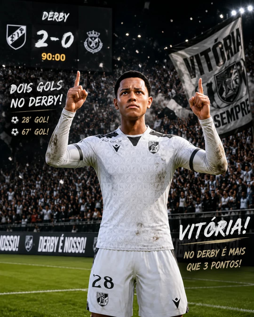 2 gols no Derby mais dois gols pra conta