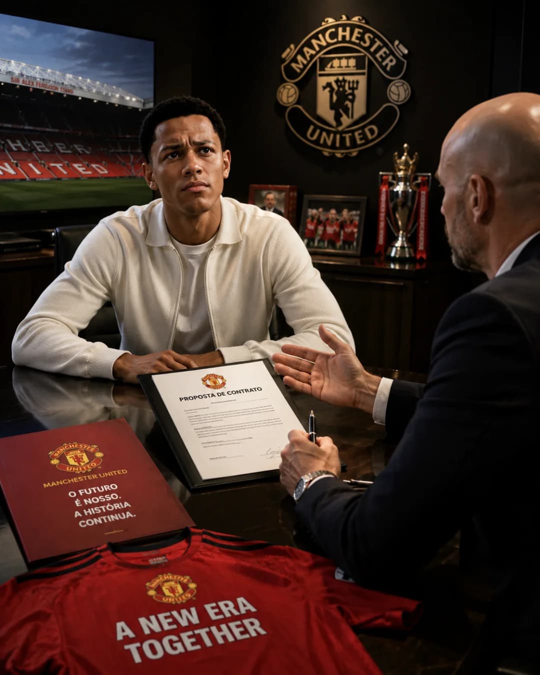 Estamos negociando para ir para o Manchester United