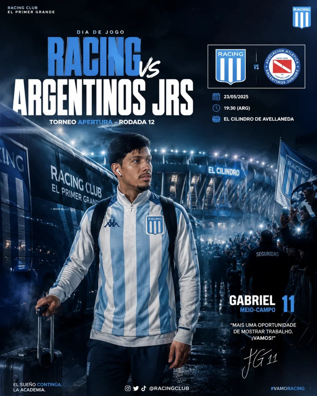 Vamos pra mais um dia de jogo, foco total #vamosracing