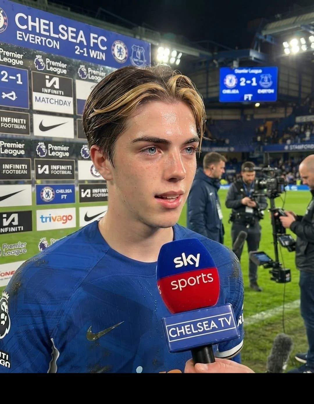 The first interview of my career after the Chelsea 2-1 Everton match 😄