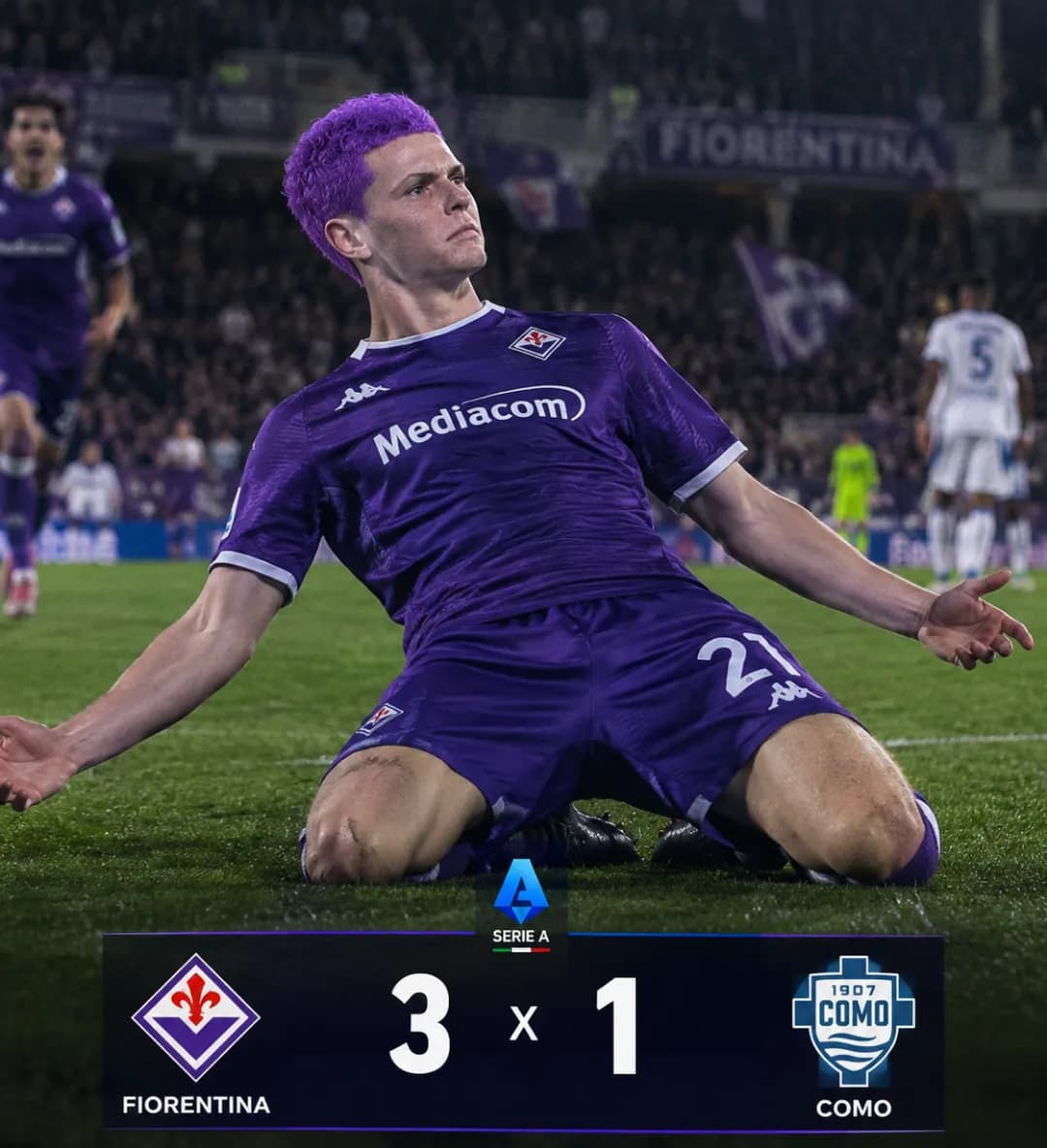 Vitória com estilo😤 Fiorentina 3 x 1 Como 1⚽ 8,9🗒️ 90 Minutos jogados⏰ Melhor da partida✨ Seguimos em frente e de cabeça erguida 🔥